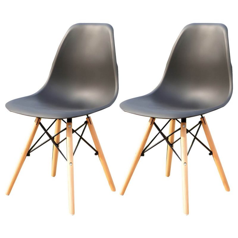 "Stacking Dining Armchair Contemporary Plastic Patio Arm Chair - 15"L x 15"W x 32"H 2 Piece Set"
