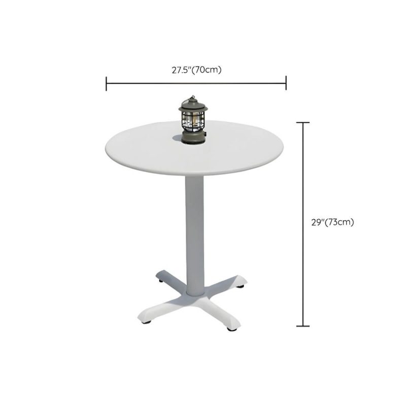 "Dimension of Weatherproof Outdoor Aluminum Dining Set with Stackable Chairs and Modern Design - Table & Chair(s) 27.6"L x 27.6"W x 28.7"H 2"