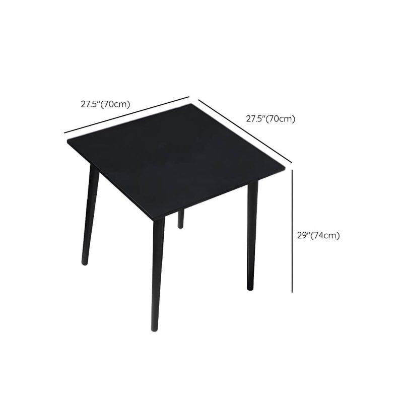 "Dimension of Mid-Century Modern Dining Table Set with 4 Legs Chair for Outdoors - Table & Chair(s) 28"L x 28"W x 29"H 2"