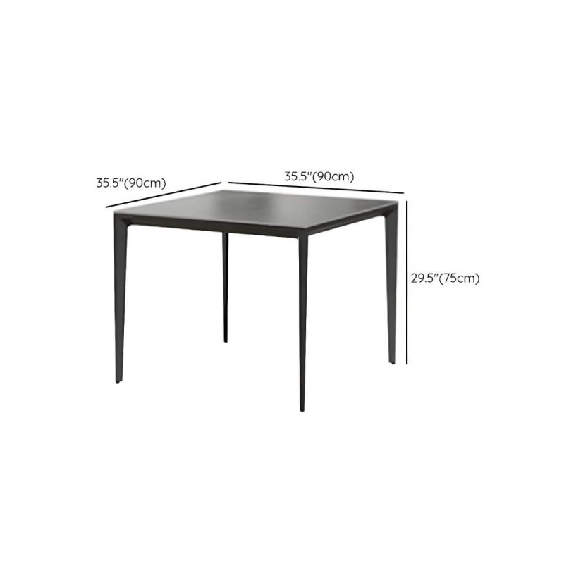 "Dimension of Contemporary Aluminum Frame Patio Table Outdoor Rust Resistant Patio Table - Square 35.4"L x 35.4"W x 29.5"H Table Only"
