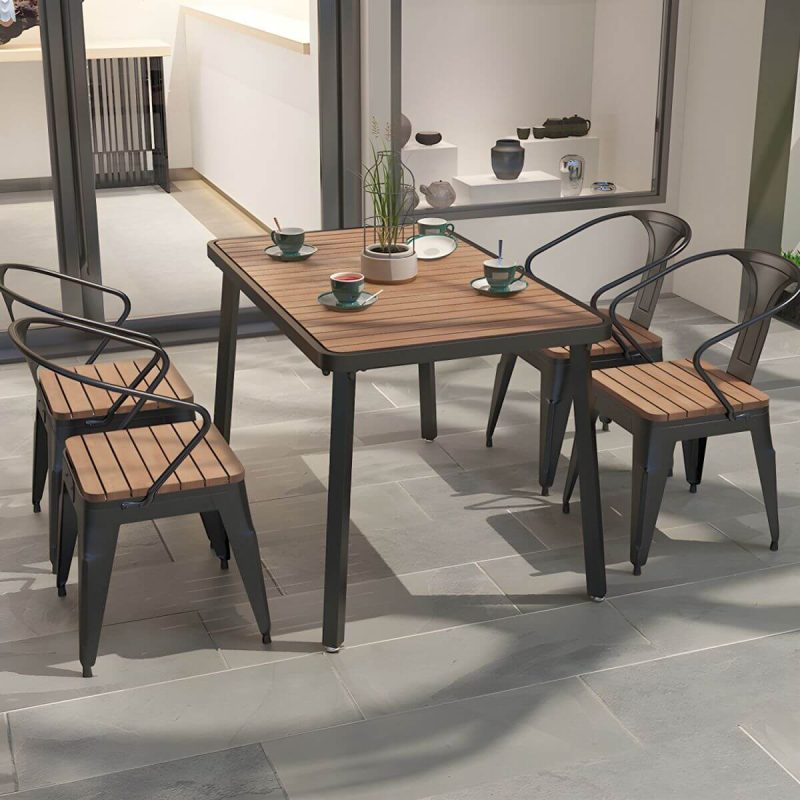 "Manufactured Wood Dining Table 29.52" High Water Resistant Table - 27.6"L x 27.6"W x 29.5"H Table Only"