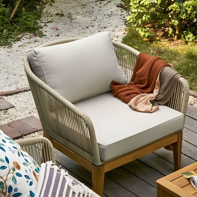 "Water-resistant and Durable Metal Frame Modern Sofa with Waterproof Cushions - White Loveseat"