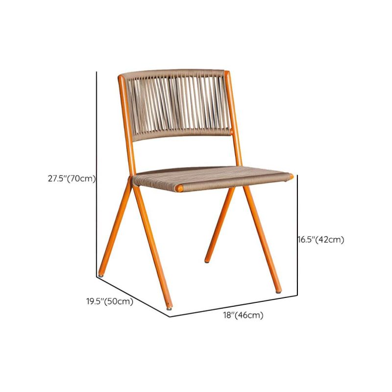 "Dimension of Contemporary Table Furniture Set with 2 Woven Chair for Courtyard - Table & Chair(s) 2 Glass"