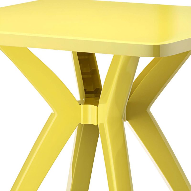 "Plastic Garden Table Modern Simple Household Food Stall Dining Table - White Square Table Only"