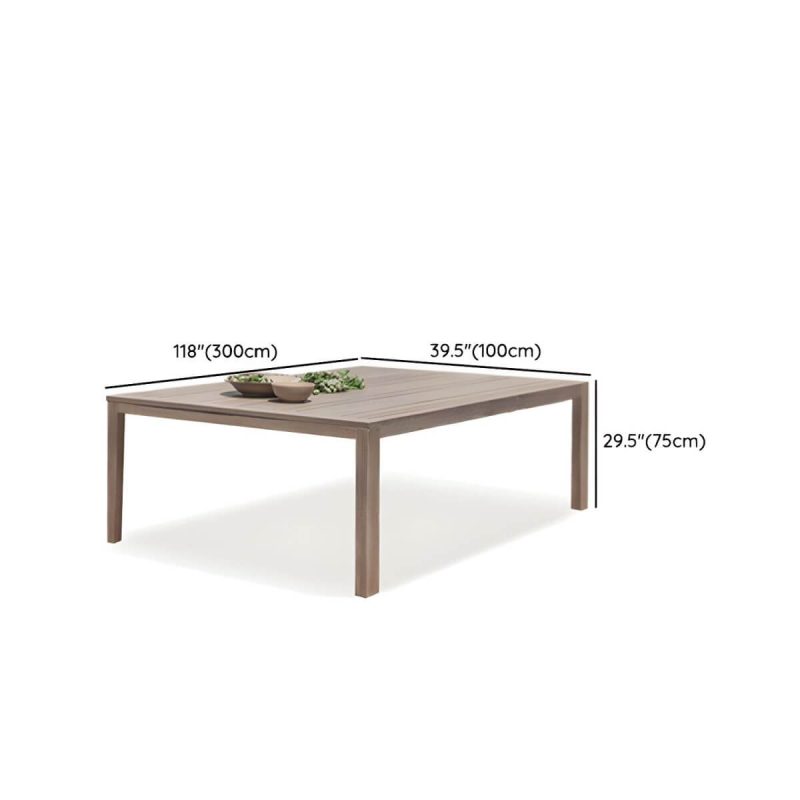 "Dimension of Solid Wood Dining Table Set 1/5/11 Pieces Boho Patio Dining Sets - Table 118"L x 63"W x 29.5"H Zero"