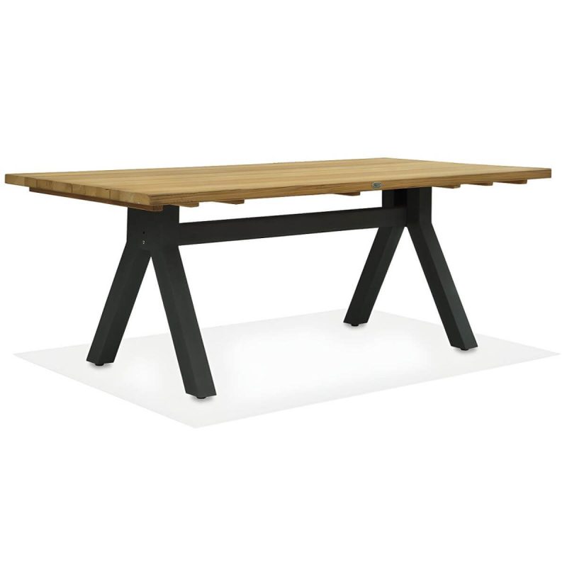 "Boho Patio Dining Table Set 1/5/7/9 Pcs Aluminum Frame Patio Dining Table and Chairs - Table 78.7"L x 39.4"W x 29.5"H Zero Wood Color"