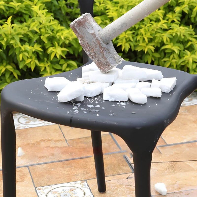 "Plastic Antique Finish Patio Chair Stacking Modern Style without Cushions - 8 Piece Set"