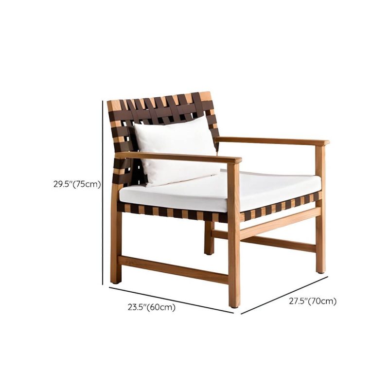 "Dimension of Modern Patio Dining Table Set 1/3/6/11 Pcs Wood Frame Patio Dining Table and Chairs - Wood Color Not Available Chair(s) 1"