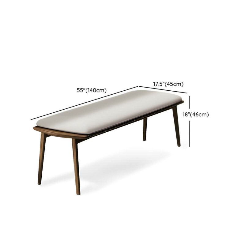 "Dimension of Boho Style Dining Set Solid Wood Rectangular 1/4/6 Pieces Dining Set - Bench(es) 55"L x 18"W x 18"H 1"