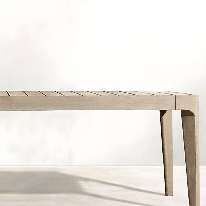 "Contemporary Teak Wood Coffee Table Solid Wood Outdoor Patio Table - Table Only 94.5"L x 39.4"W x 29.5"H"