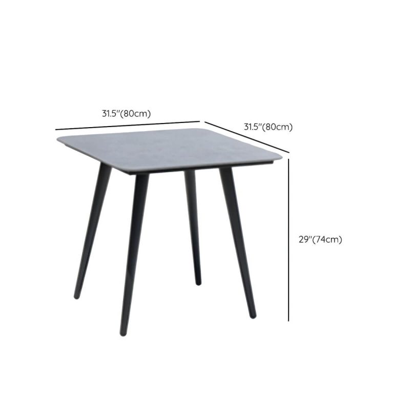 "Dimension of Mid-Century Modern Dining Table Set with 4 Legs Chair for Outdoors - Table & Chair(s) 31.5"L x 31.5"W x 29.1"H 2"