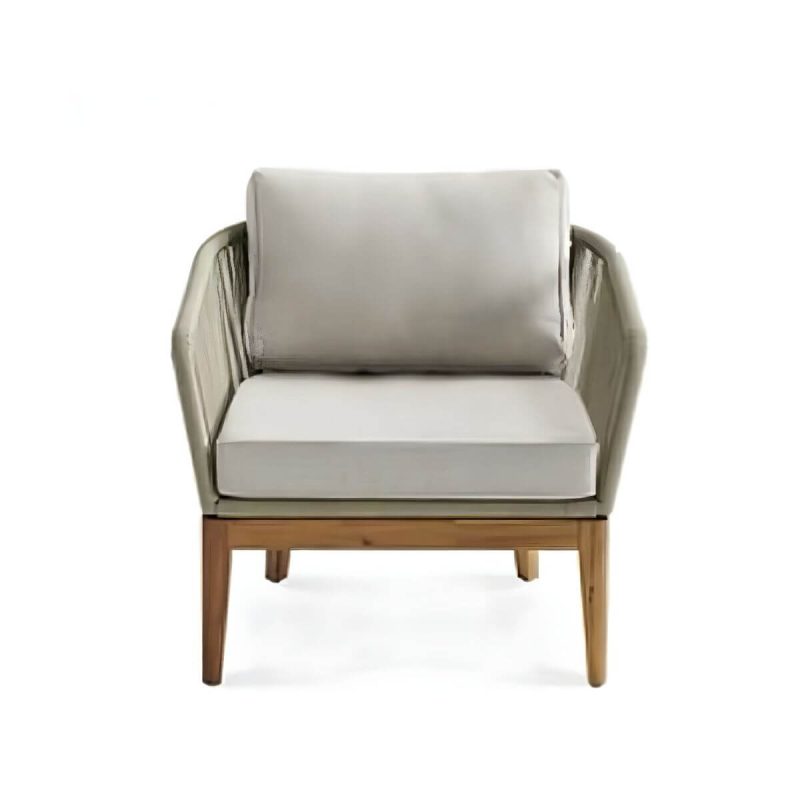 "Water-resistant and Durable Metal Frame Modern Sofa with Waterproof Cushions - White 1-Seater Sofa"