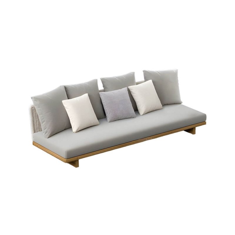 "Waterproof and Durable Upholstered Modern Sofa with Cushions - 3-Seater Armless Sofa"