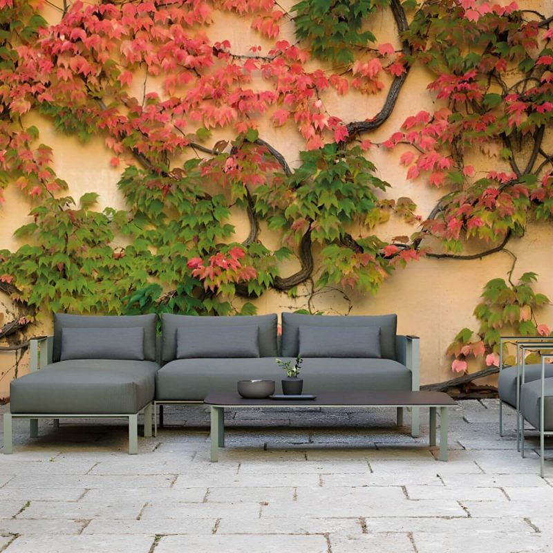 "Metal Water Resistant and UV Resistant 1 Piece Patio Sofa with Cushions - 83"L x 29.5"W x 28"H 3-Seater Sofa"