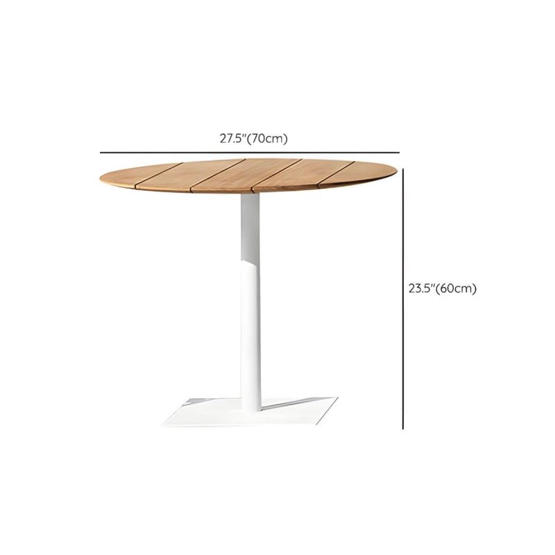 "Dimension of Solid Wood Top Patio Table Contemporary Rectangle Patio Table - 27.6"L x 27.6"W x 23.6"H Round Table Only"