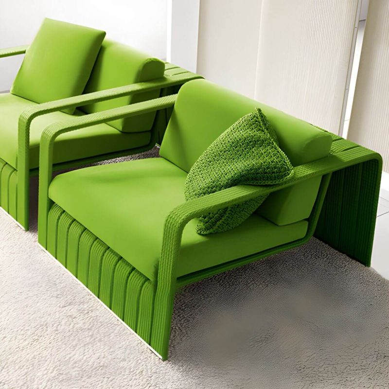 "Modern & Contemporary Outdoor Patio Sofa UV Resistant Fade Resistant Patio Sofa - 20"L x 24"W x 31"H"