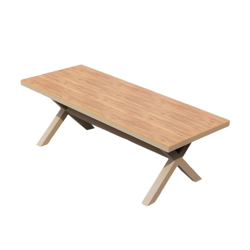 "Brown Patio Table Wooden Contemporary Style in Rectangular Shape - Table Only 70.9"L x 35.4"W x 29.5"H Brown"