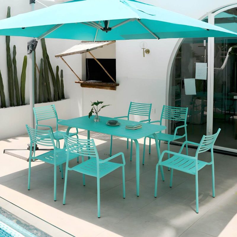 "Metal Modern Standard Height Dining Room Chair and Table Set with Chairs - Table & Chair(s) 31.5"L x 31.5"W x 29.1"H 2 White"
