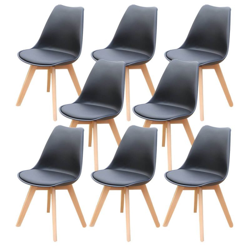 "Stacking Dining Armchair Contemporary Plastic Patio Arm Chair - 16"L x 17"W x 31"H 8 Piece Set"
