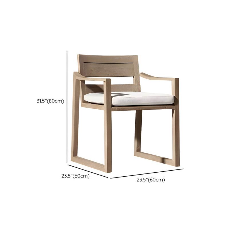 "Dimension of Modern Style Dining Set 1/5/7 Pcs Wood Frame Patio Dining Table and Chairs - Light Brown Not Available Chair(s) 1"