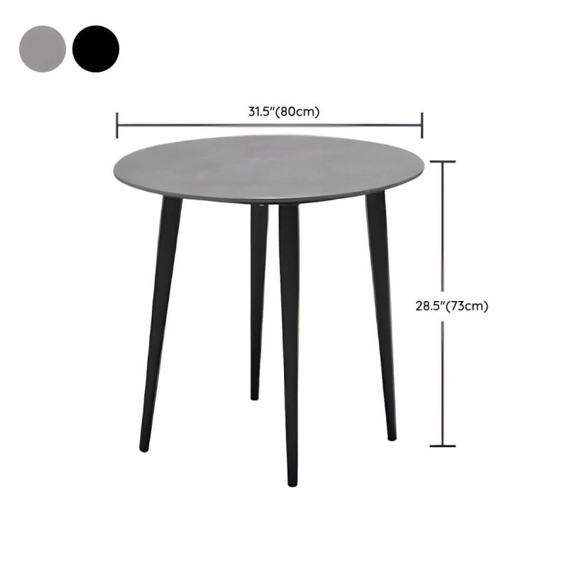 "Dimension of Contemporary Style 1/5/7 Pcs Dining Set Stoner Dining Table Set - Table & Chair(s) 4 Round Grey"