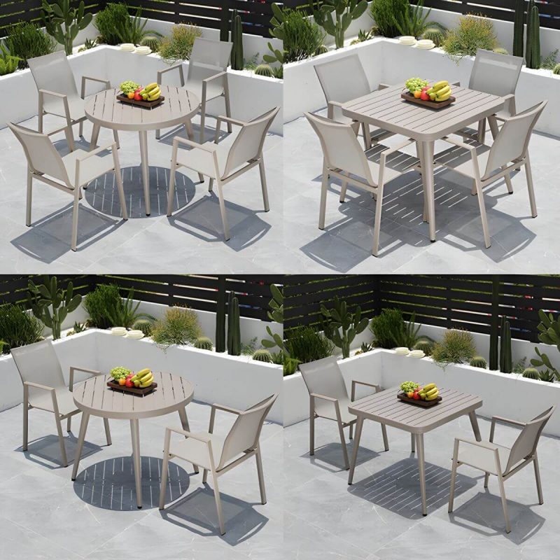 "Modern Dining Armchair Set of 2/4/6/8 Metal Patio Dining Chair - 4 Piece Set"