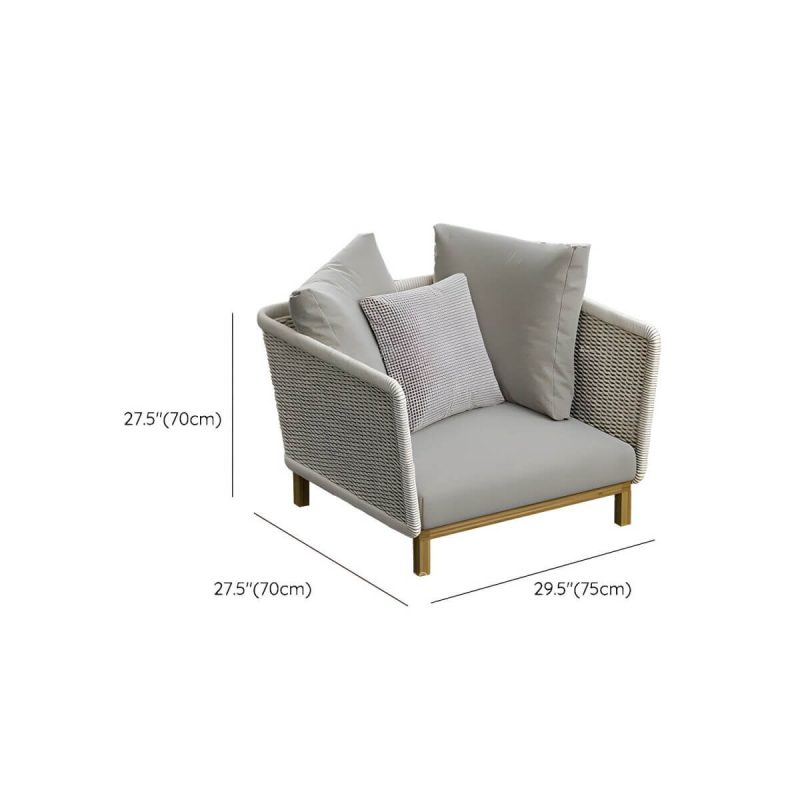 "Dimension of Waterproof and Durable Upholstered Modern Sofa with Cushions - 1-Seater Sofa"