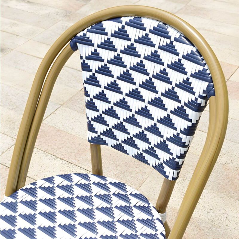 "Contemporary Aluminium Dining Table Set with Armless Chair for Courtyard - Table & Chair(s) 63"L x 35.5"W x 28.3"H 8"