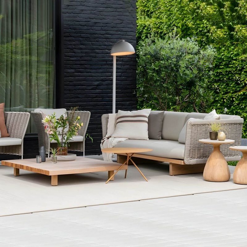 "Waterproof and Durable Upholstered Modern Sofa with Cushions - Loveseat"