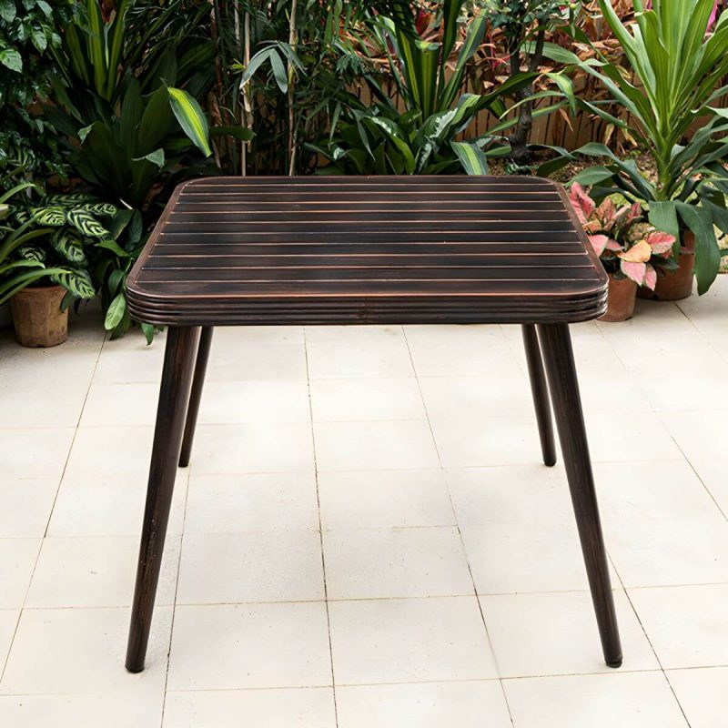 "Traditional Style Patio Table Metal Scratch Resistant Patio Table - 33"L x 33"W x 29"H Table Only"