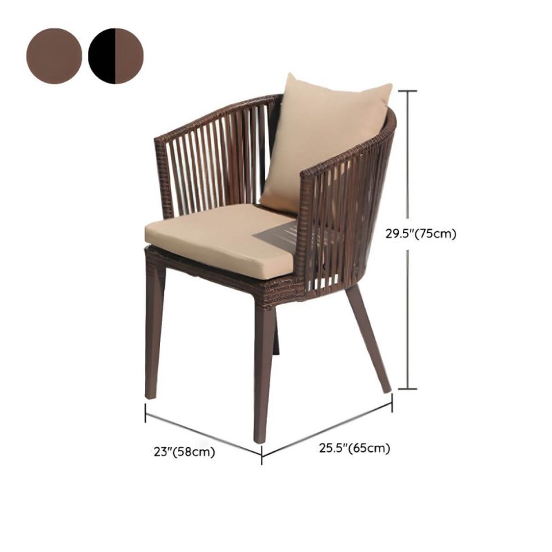 "Dimension of Contemporary Style 1/5/7 Pcs Dining Set Stoner Dining Table Set - Black-Brown Unavailable Chair(s) 1"