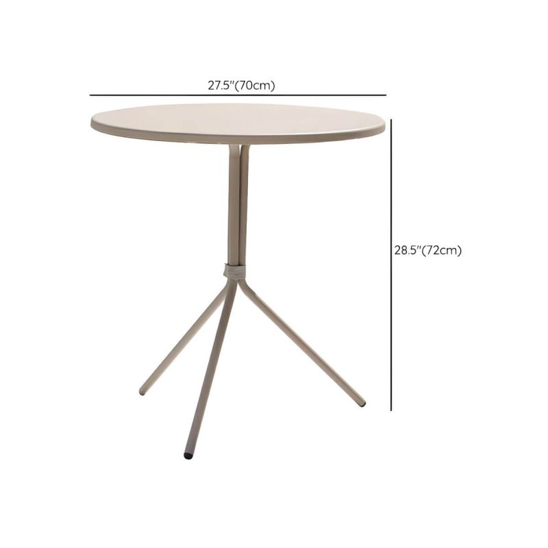 "Dimension of Gray Modern Metal Dining Room Chair and Table Set with Chairs - Table & Chair(s) 27.6"L x 27.6"W x 28.3"H 2 Grey"