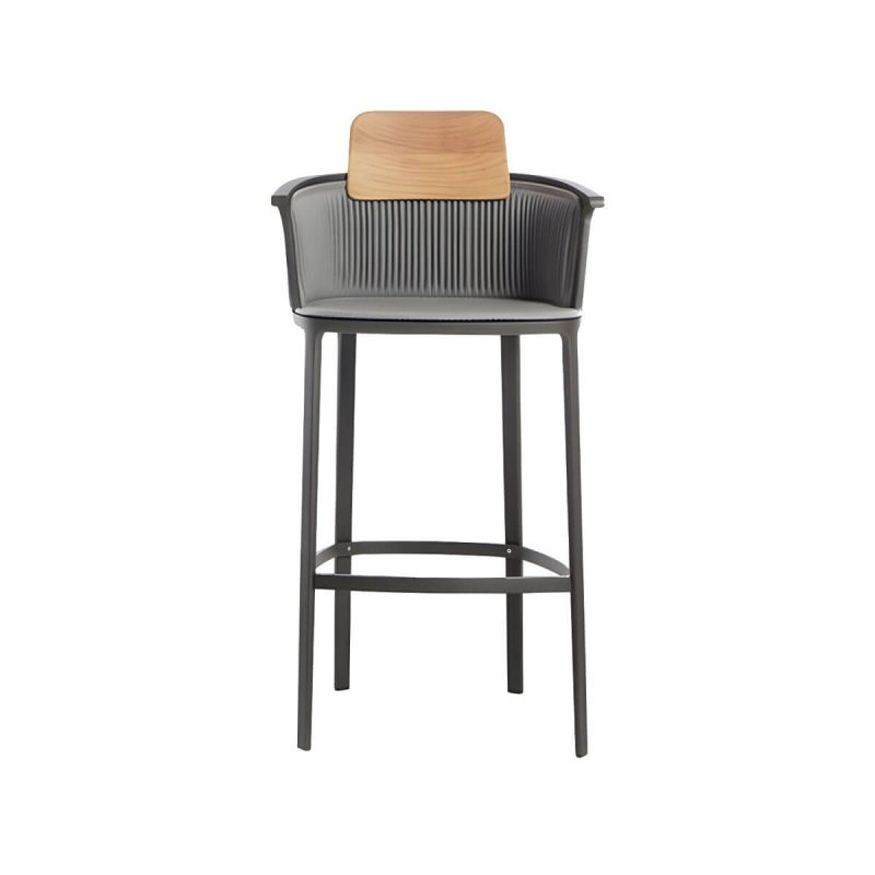 "Contemporary with Arm Dining Chairs Metal Patio Dining Side Chair - 1 Piece Aluminium Alloy"