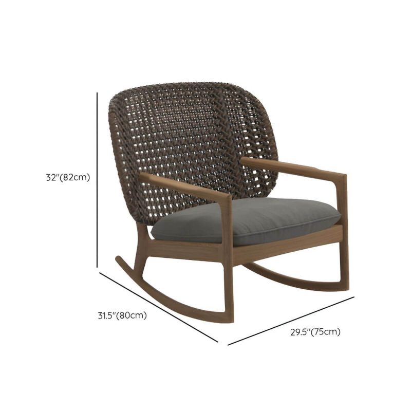 "Dimension of Brown Modern Solid Wood Sofa with Cushions Water Resistant for Outdoor - 30"L x 31"W x 32"H"
