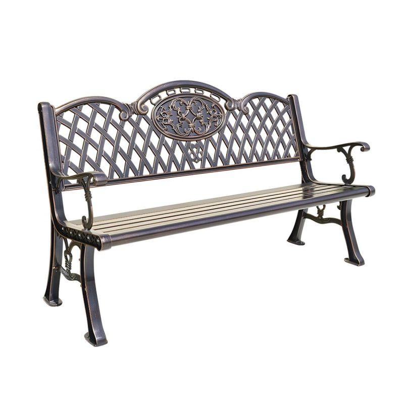 "Contemporary Accent Bench with Legs Water Resistant for Outdoor - White 61"L x 24"W x 34"H"