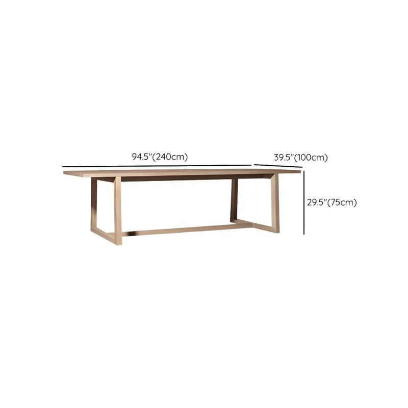 "Dimension of Modern Style Dining Set 1/5/7 Pcs Wood Frame Patio Dining Table and Chairs - Table 94.5"L x 39.4"W x 29.5"H Zero Brown"