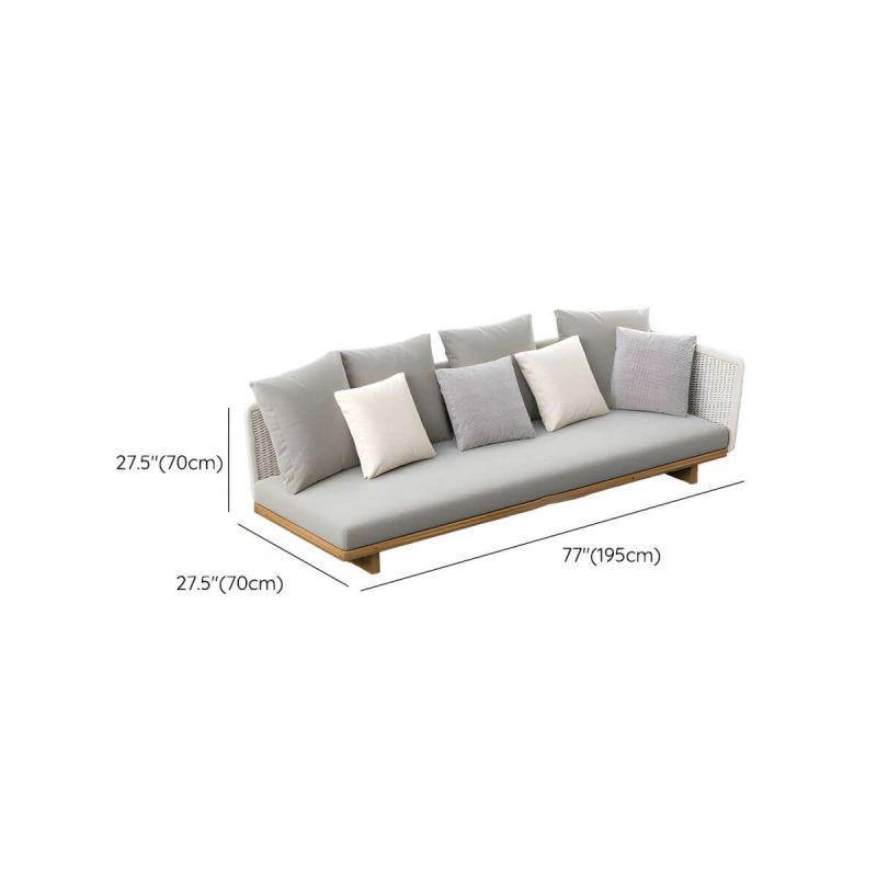 "Dimension of Waterproof and Durable Upholstered Modern Sofa with Cushions - Left Corner Sofa"
