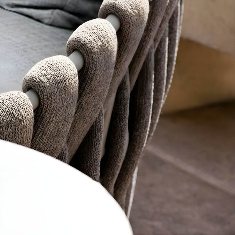 "Gray Metal Framed Modern Sofa with White Upholstery and Cushions - Grey 3-Seater Sofa"
