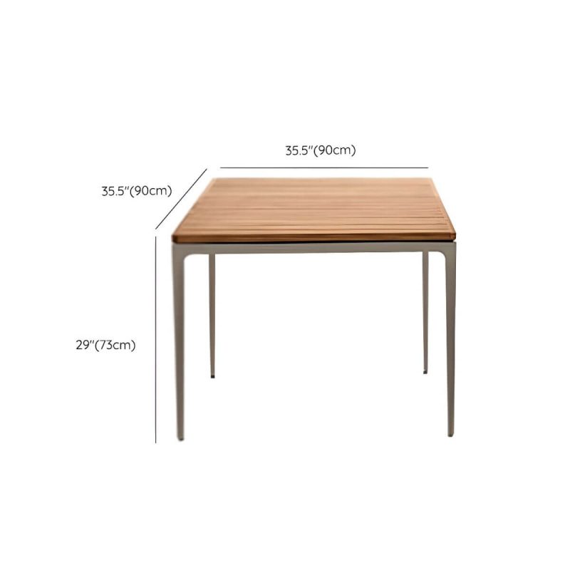 "Dimension of Contemporary Scratch Resistant Balcony Table 4 Legs for Outdoor - Table Only 35.4"L x 35.4"W x 28.7"H Wood"