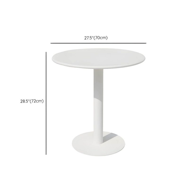 "Dimension of Contemporary Metal Dining Table Set with White Top for Courtyard - Table & Chair(s) 27.6"L x 27.6"W x 28.3"H 2"