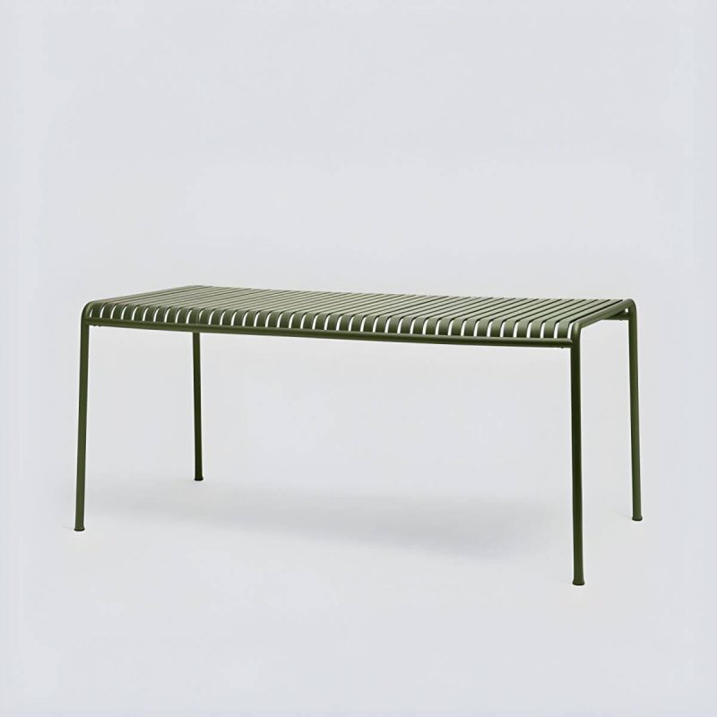 "Modern Iron Dining Table Outdoor Patio Table with Metal Frame - Table Only 120 x 70 x 75 cm"