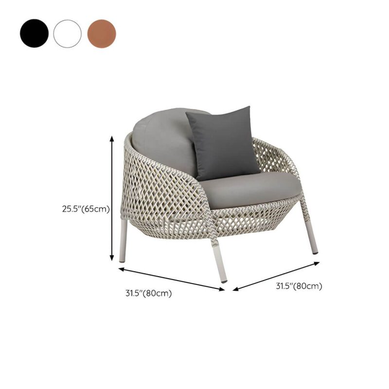 "Dimension of UV and Water Resistant Patio Sofa 31.49" Wide Outdoor Sofa with Cushion - Black 31.5"L x 31.5"W x 25.5"H"