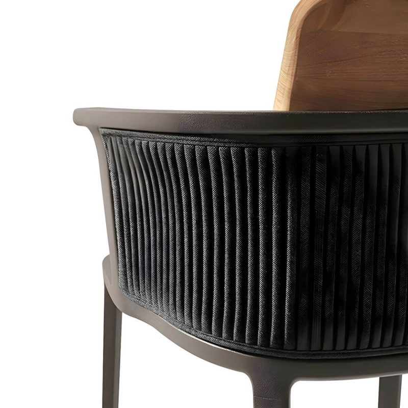 "Contemporary with Arm Dining Chairs Metal Patio Dining Side Chair - 1 Piece Aluminium Alloy"