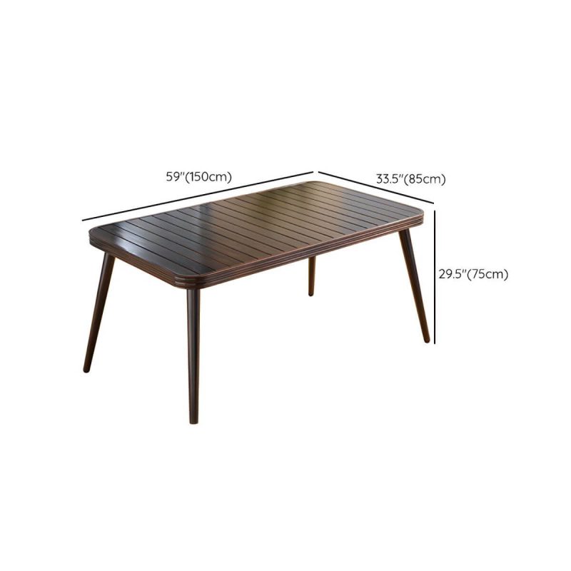 "Dimension of Traditional Style Patio Table Metal Scratch Resistant Patio Table - 59.1"L x 33.5"W x 29.5"H Table Only"