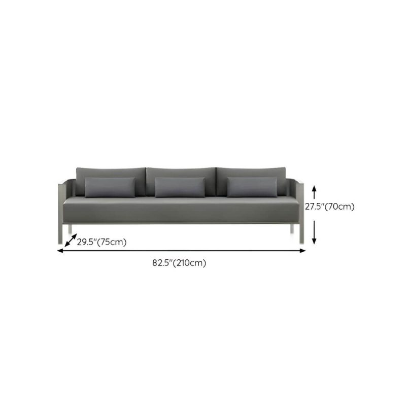 "Dimension of Metal Water Resistant and UV Resistant 1 Piece Patio Sofa with Cushions - 83"L x 29.5"W x 28"H 3-Seater Sofa"