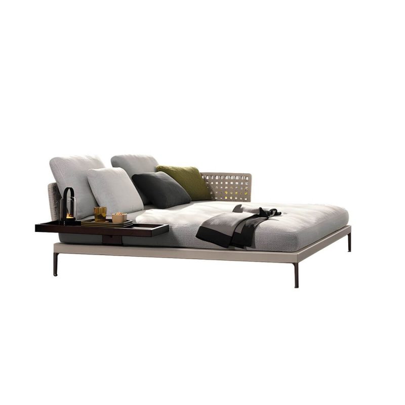 "Metal Patio Sofa Water Resistant and UV Resistant Outdoor Patio Sofa - Double Bed"