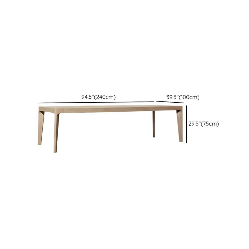 "Dimension of Contemporary Teak Wood Coffee Table Solid Wood Outdoor Patio Table - Table Only 94.5"L x 39.4"W x 29.5"H"