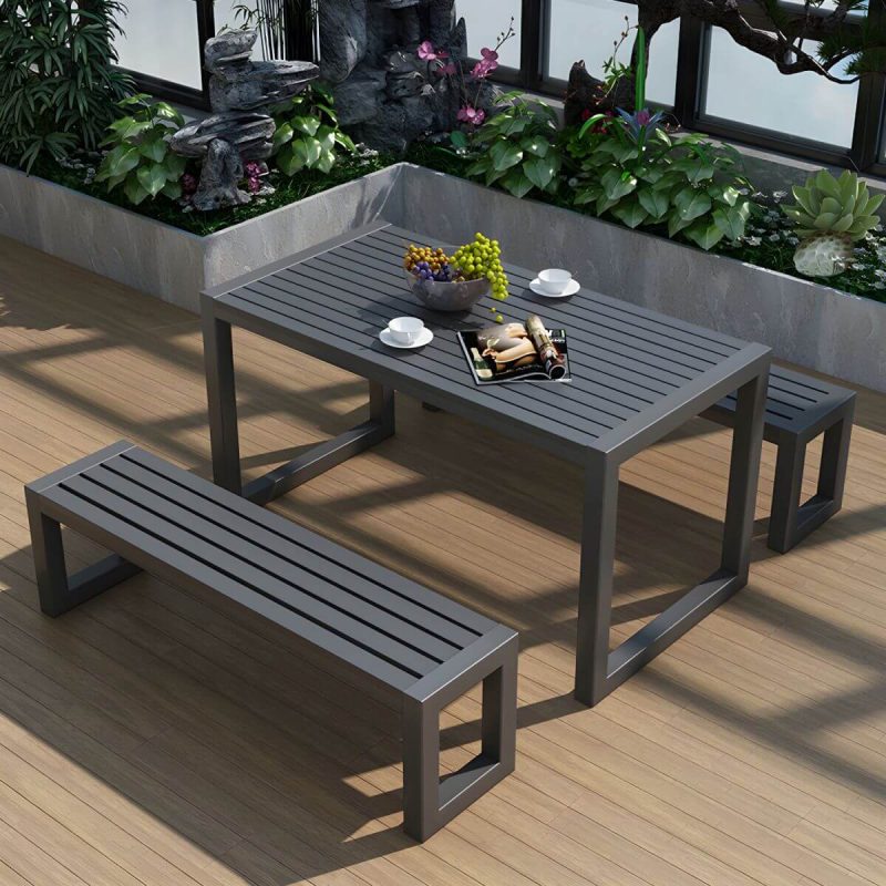 "Rectangle Dining Table Industrial 29.52" High Brown Wood Table - 51.2"L x 27.6"W x 29.5"H Table Only"