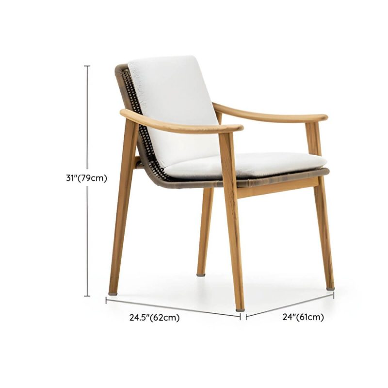 "Dimension of Boho Style Dining Set Solid Wood Rectangular 1/4/6 Pieces Dining Set - Chair(s) Not Available 1"