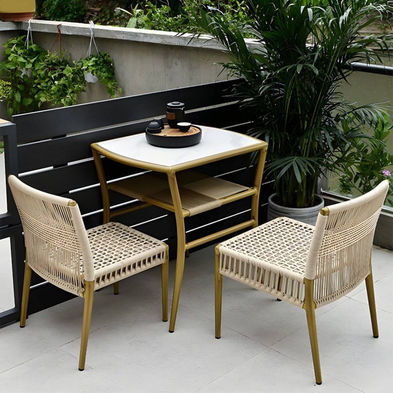 "Standard Height Dining Room Chair and Table Set with 4 Legs Table - Table & Chair(s) 2 Brown"